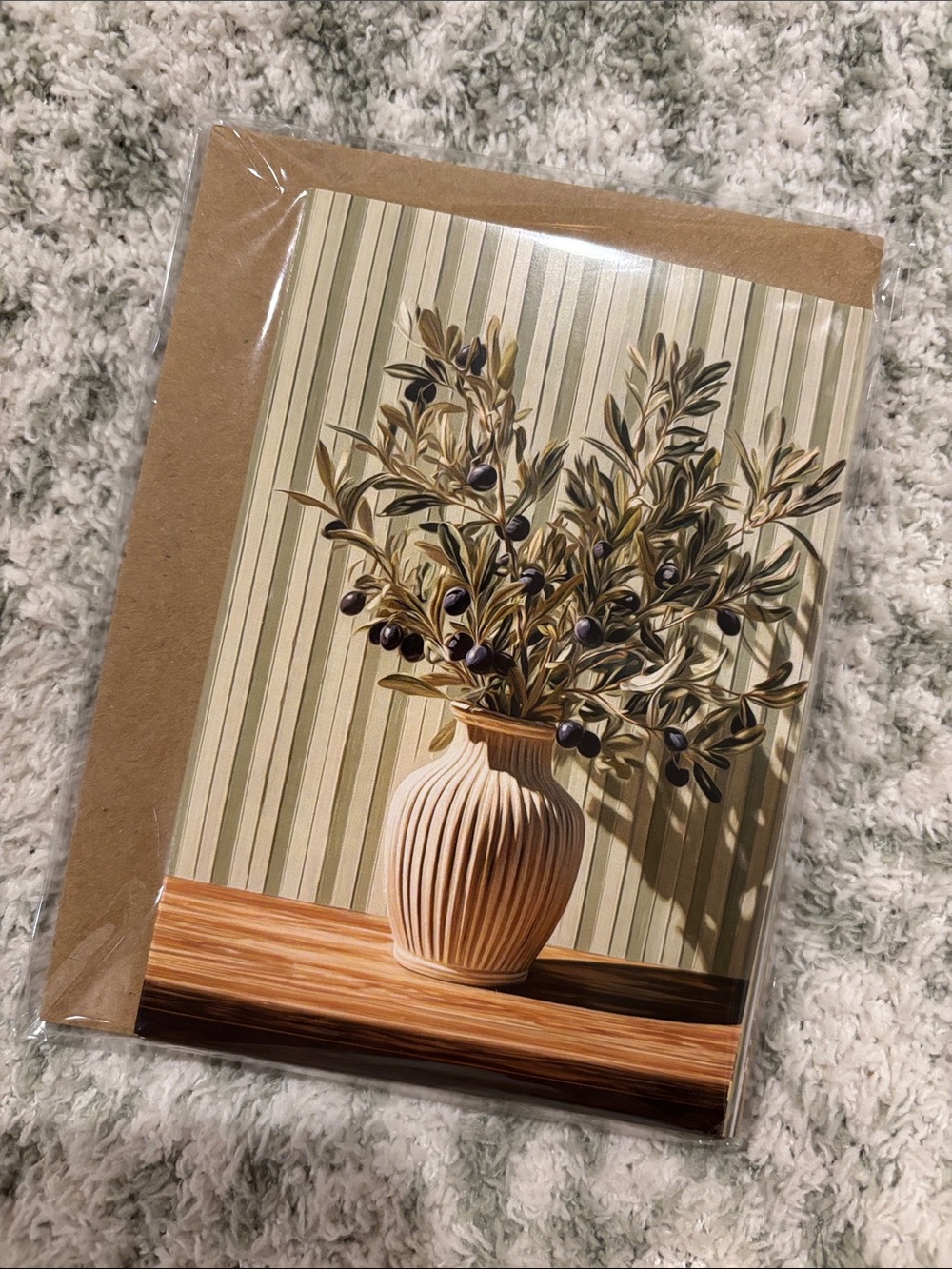 Tuscan Olive Branch Arranged Vases Blank Greeting Cards Set of 6 NWT HC Variety